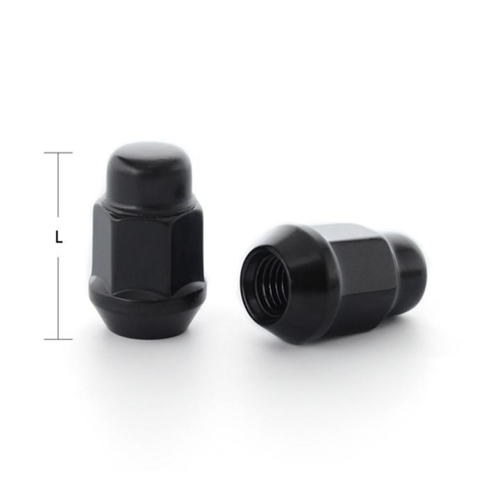 Гайка колеса M12x1.5 Конус h-35мм закрытая, Черный хром, Ключ 19, Арт. 801445HT/BC