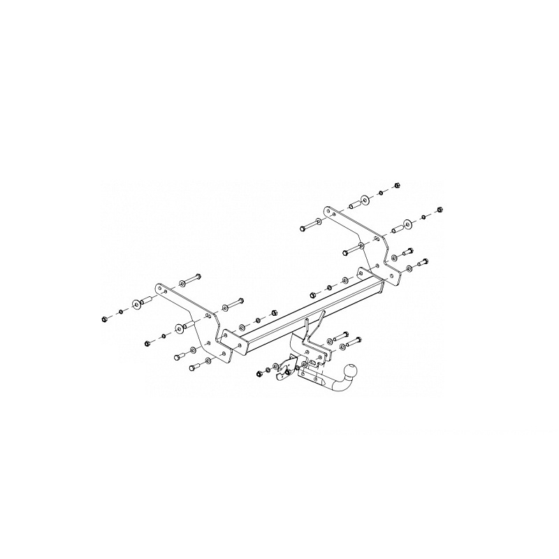 Фаркоп Nissan Terrano (D10) 2014-2022 SUV BALTEX Арт. 18220012