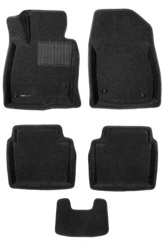 Коврики в салон Mazda 6 (GJ) 2012-2015 Седан, 3D ткань Euromat Business, Черный, Арт. EMC3D003410