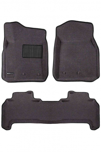 Коврики в салон Toyota Land Cruiser 200 2007-2012, 3D ткань Euromat Business, Серый, Арт. EMC3D005118G