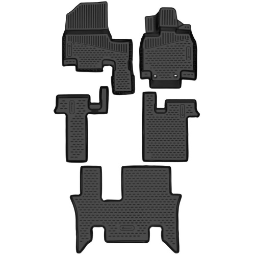 Коврики в салон Honda Stepwgn  2015-2017, полиуретан 3D Element, Черный, П.Р. Арт. ELEMENT3DAN0436210K
