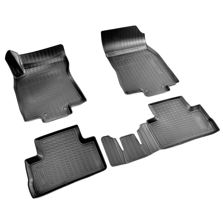 Коврики в салон Nissan Qashqai (J11) 2013-2019, полиуретан Norplast, Черный, японская сборка до 2016 Арт. NPA11-C61-608