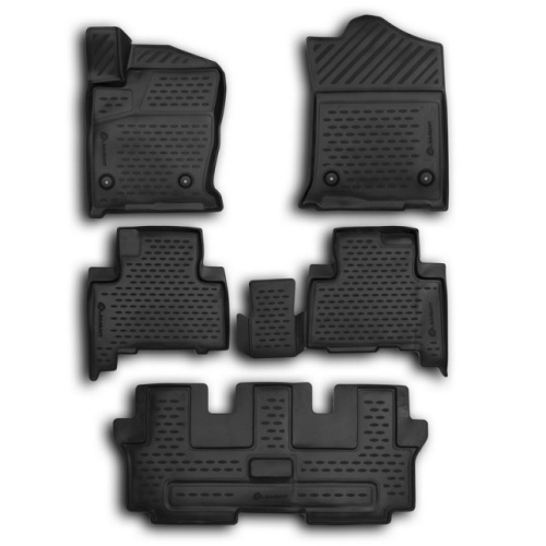Коврики в салон Haval H9  2014-2017, полиуретан 3D Element, Черный, Арт. ORIG.3D.99.03.210k