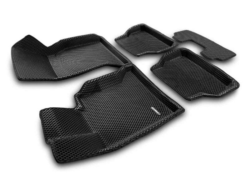 Коврики в салон BMW 5 (E39) 1995-2000 Седан, 3D EVA Euromat, Черный, Арт. EM3DEVA001204