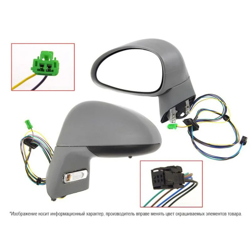 Зеркало боковое  Citroen C4 I 2004-2008 Хэтчбэк 3 дв. Обогрев/ Повторитель поворота/ 7 контактов, слева (L) Арт. STCT259402