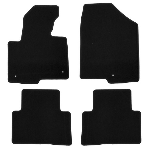 Коврики в салон Hyundai Santa Fe (DM) 2012-2016, текстильные Klever эконом, Черный, АКПП Арт. KVR01205401200K