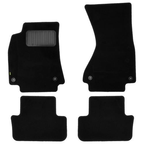 Коврики в салон Audi A4 (B8) 2007-2012 Седан, текстильные Klever standart, Черный, Арт. KLEVER020412101210KH