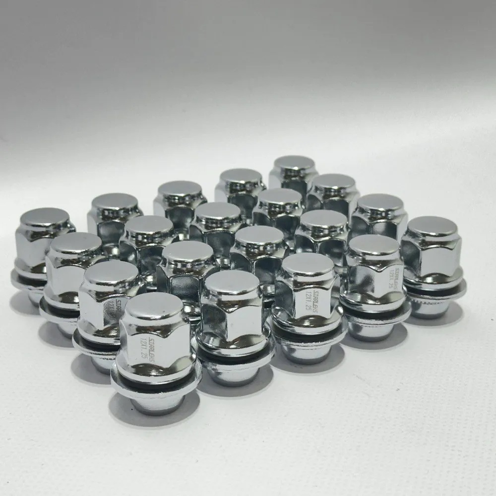 Гайка колеса M12x1.25 Прессшайба h-42мм закрытая, Хром, Ключ 21, Арт. DTO.01Cr.12x1,25x42