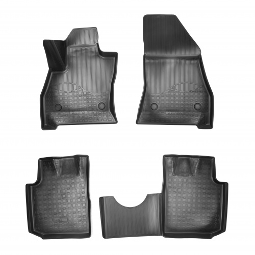Коврики в салон Fiat 500  2007-2015, полиуретан 3D Norplast, Черный, Арт. NPA11C21045