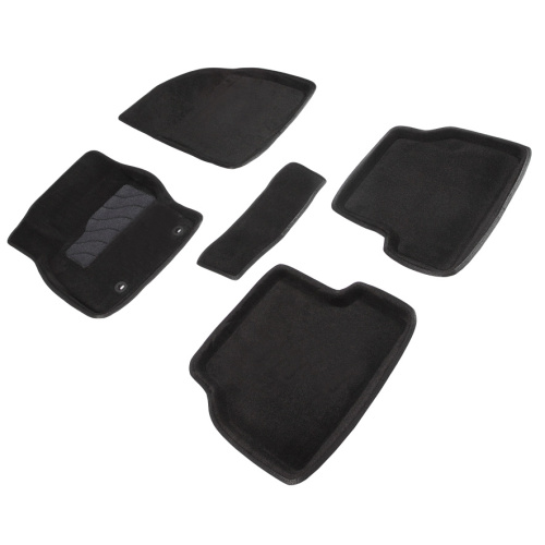 Коврики в салон Ford Focus  2004-2008 Хэтчбэк 3 дв., 3D ткань Seintex , Черный, Арт. 71687