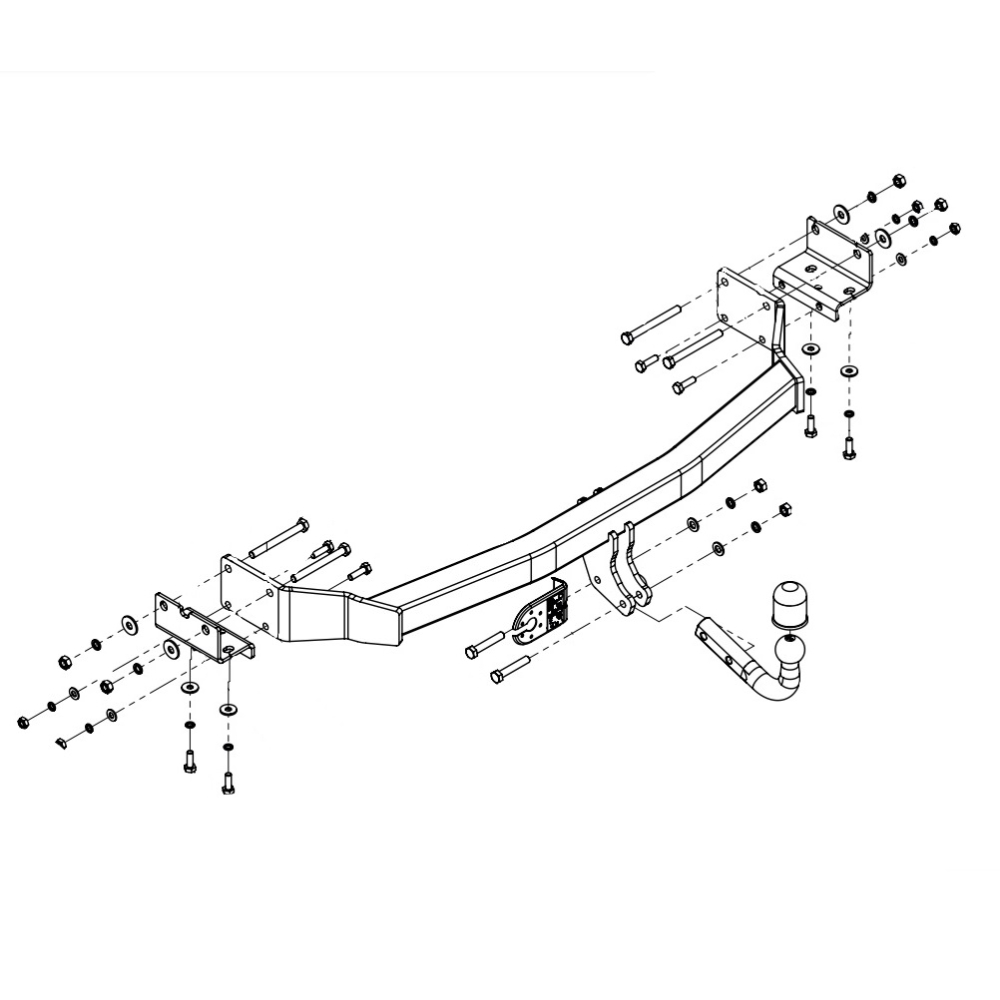 Фаркоп Hyundai Santa Fe (CM) 2006-2009 IMIOLA Арт. J020