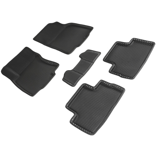 Коврики в салон Nissan Qashqai (J11) 2013-2019, 3D EVA Seintex "ромб", Черный, для а/м после 2016 г.в. РФ сборка Арт. 95210