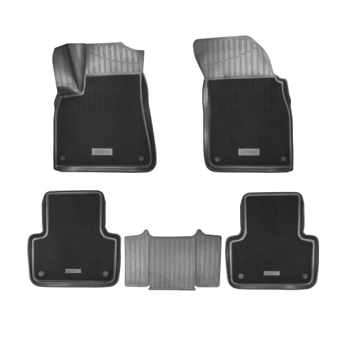 Коврики в салон Audi Q7 (4M) 2015-2019, комбинированные 3D Norplast, Черный, Арт. NPA11-C05-774-CM