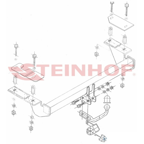 Фаркоп Opel Astra H 2004-2007 Хэтчбэк 5 дв. Steinhof Арт. O116
