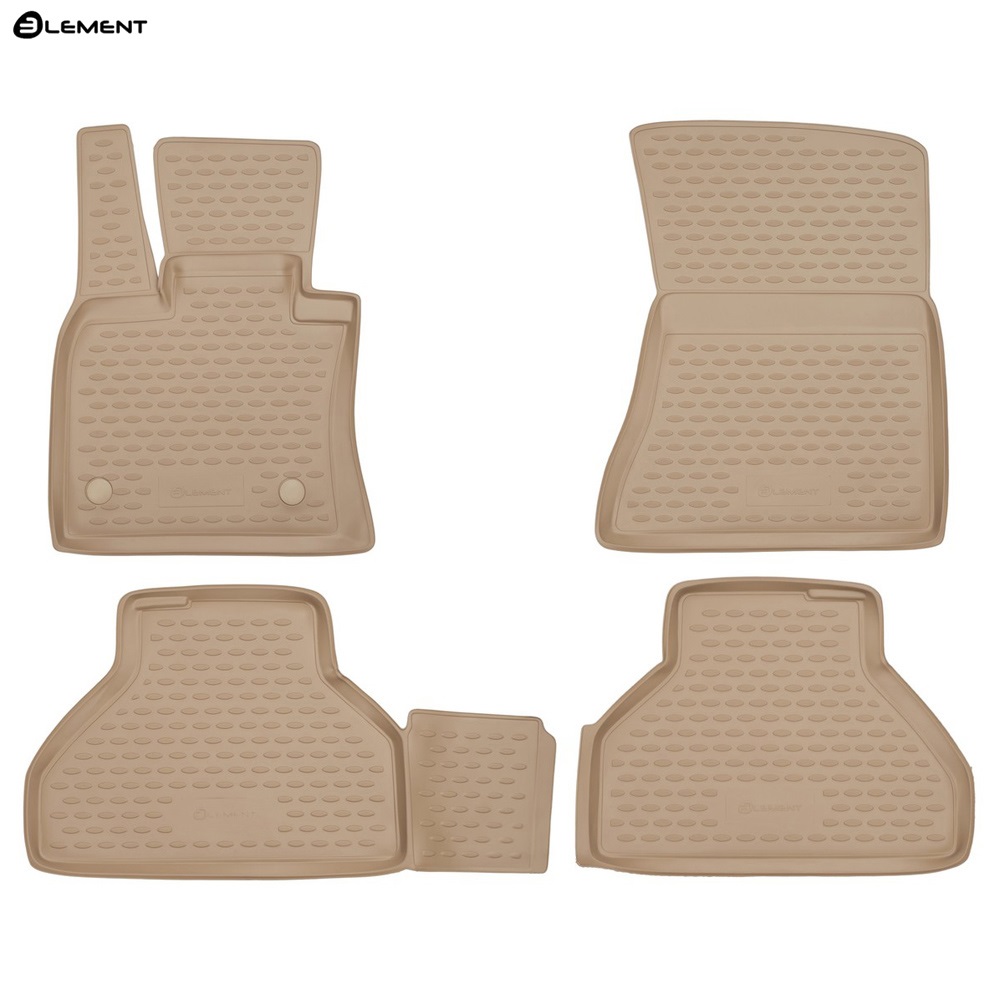 Коврики в салон BMW X5 (E70) 2006-2010, полиуретан Element, Бежевый, Арт. NLC.05.17.212