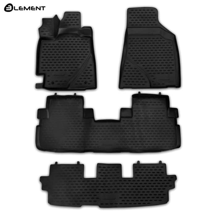 Коврики в салон Toyota Highlander (U40) 2007-2010, полиуретан Element, Черный, Арт. NLC.48.50.210kh