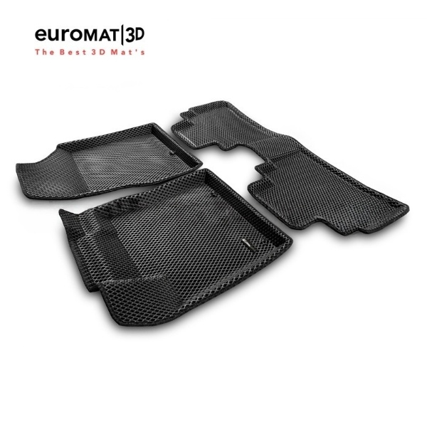 Коврики в салон Nissan Murano (Z52) 2014-2023, 3D EVA Euromat, Черный, Арт. EM3DEVA003729