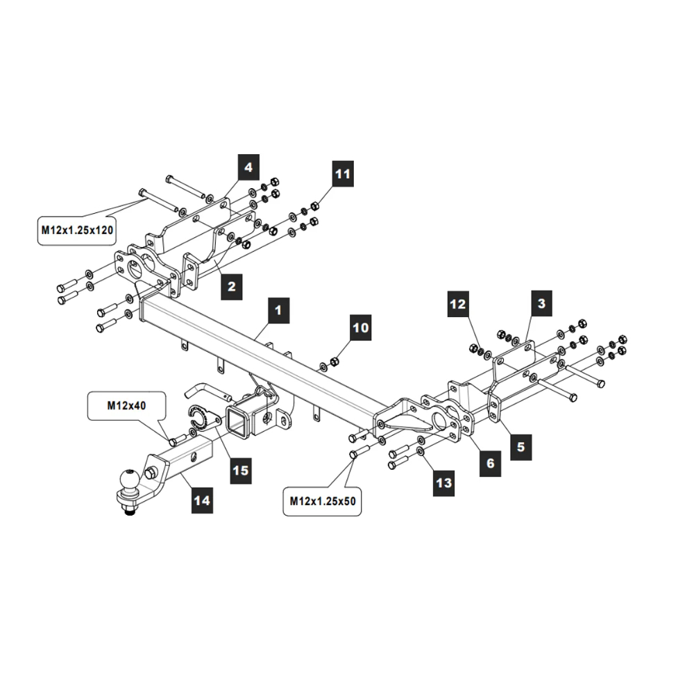 Фаркоп Hyundai Palisade 2018-2021 TOWRUS Арт. 109169