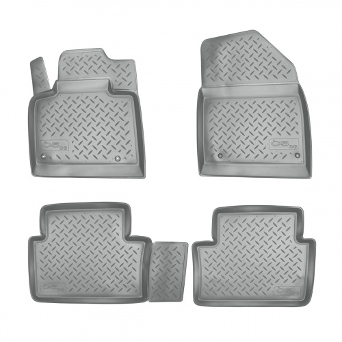Коврики в салон Citroen C5  2007-2017 Седан, полиуретан Norplast, Серый, Арт. NPLPO1417G