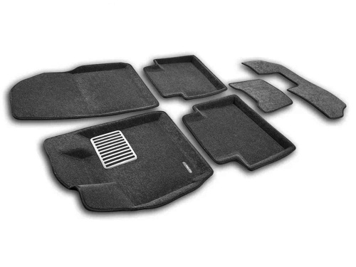 Коврики в салон EXEED VX 2021-, 3D ткань Euromat LUX, Серый, 3 ряда Арт. EM3D001424G