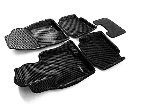 Коврики в салон Mazda CX-9 (TC) 2015-2021, 3D EVA Euromat, Черный, Арт. EM3DEVA003401