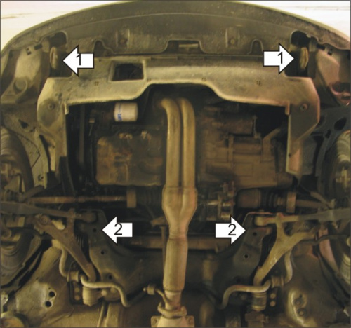 Защита картера двигателя, КПП Honda Civic 1995-1998 V-1,2, 1,4, 1,5, 1,6, 1,7, 1,8, 2,0, 2,0D FWD; Только для европейской сборки Арт. 00818