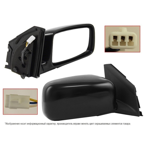Зеркало боковое  Mitsubishi Lancer 9 2003-2007 Седан Рег-ка/3конт, справа (R) Арт. STMBW49401