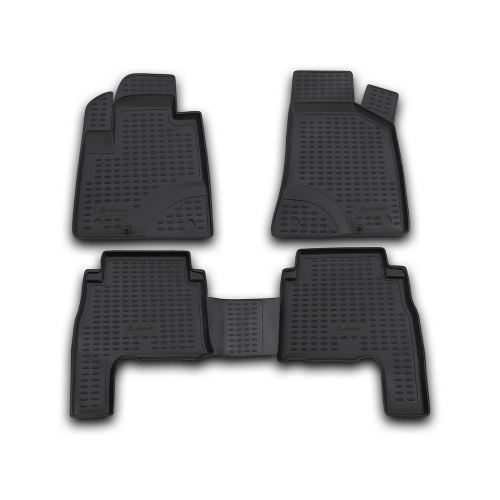 Коврики в салон Hyundai Santa Fe (CM) 2006-2009, полиуретан Element, Черный, Арт. NLC.20.18.210kh