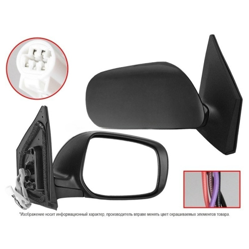 Зеркало боковое  Toyota Corolla (E140/E150) 2006-2010 Седан Обогрев/Рег-ка/5конт, справа (R) Арт. STTY299401