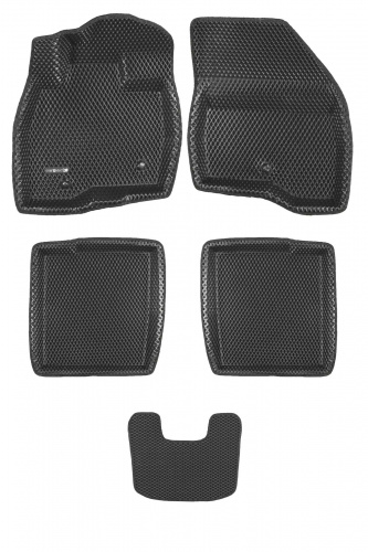 Коврики в салон Ford Explorer (U502) 2015-2018 FL1, 3D EVA Euromat, Черный, Арт. EM3DEVA002217