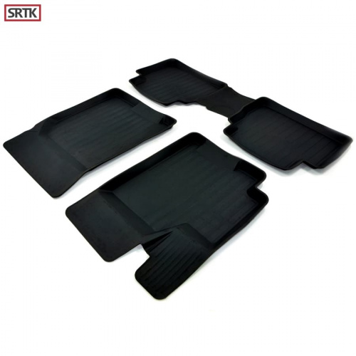 Коврики в салон Ravon Nexia R3 2015-2020, резина 3D SRTK Premium, Черный, Арт. PR.RV.R3.15G.02X33