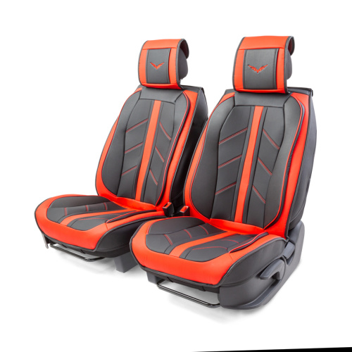 Каркасные 3D накидки на передние сиденья CarPerformance, 2 шт. материал плотная экокожа класса преми