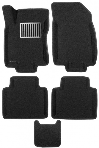 Коврики в салон Nissan X-Trail (T32) 2013-2019, 3D ткань Euromat LUX, Черный, Арт. EM3D003724