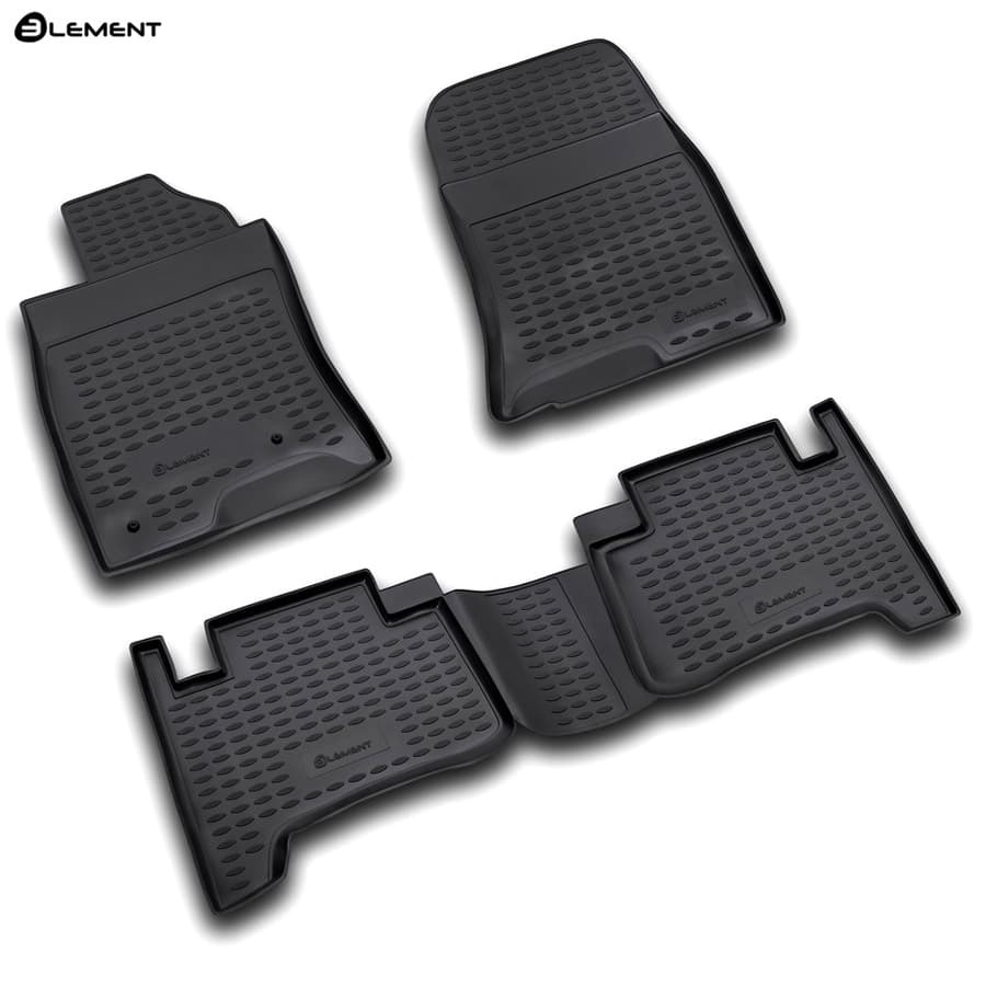 Коврики в салон Toyota Land Cruiser Prado (J120) 2002-2007 5 дв., полиуретан Element, Черный, Арт. NLC.48.01.210k