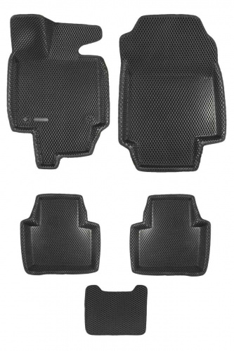 Коврики в салон Toyota RAV4 (XA50) 2018-2024, 3D EVA Euromat, Черный, Арт. EM3DEVA005105