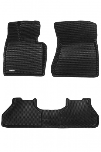 Коврики в салон BMW X5 (E70) 2006-2010, 3D EVA Euromat, Черный, Арт. EM3DEVA001212