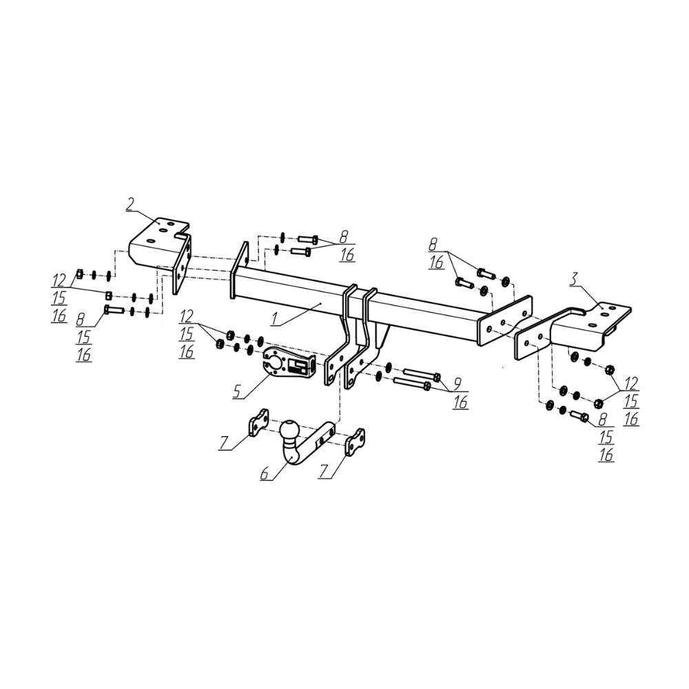 Фаркоп Haval H7 II 2024- BERG Арт. F9417001