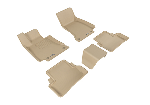 Коврики в салон Mercedes CLS (C218) 2010-2014 Седан, 3D ткань Sotra Lux, Бежевый, Арт. ST 74-00688