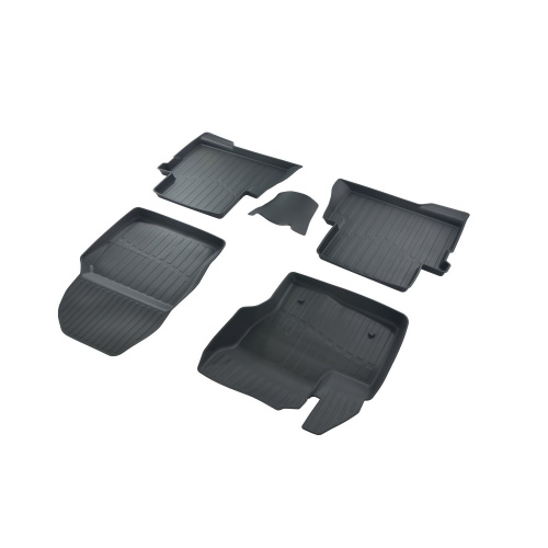 Коврики в салон Ford Kuga  2011-2017, резина 3D SRTK LUX, Черный, Арт. 3D.FD.KU.12G.02078