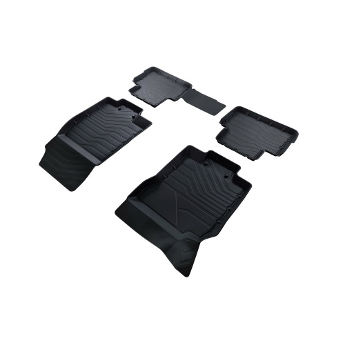 Коврики в салон Nissan Qashqai (J11) 2013-2019, резина 3D SRTK LUX, Черный, подходит на РФ сборку после 2016- Арт. 3D.NS.QASH.RUS.14G.02X62