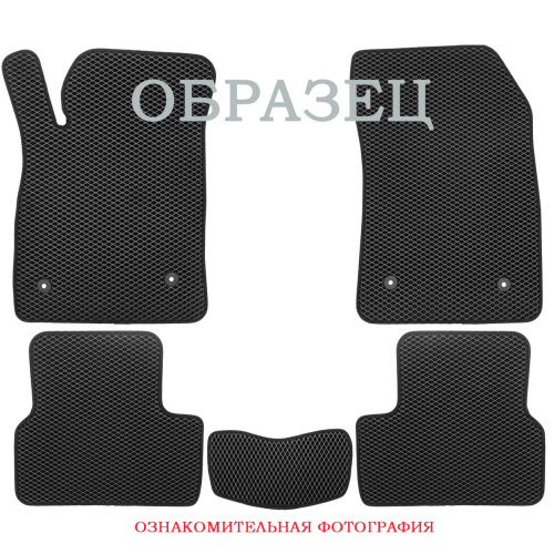 Коврики в салон Honda Vezel 2013-2021, EVA Klever с черным кантом, Черный, Арт. EVA.B.0501804122110K