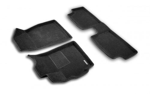 Коврики в салон OMODA C5 2022-, 3D ткань Euromat Business, Черный, Арт. EMC3D001460