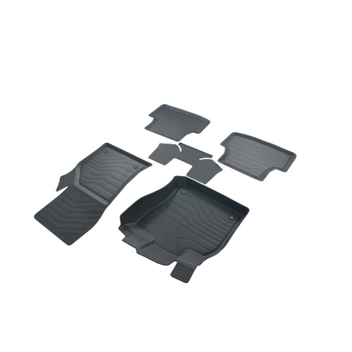 Коврики в салон Volkswagen Golf  2012-2017 Хэтчбэк 5 дв., резина 3D SRTK LUX, Черный, Арт. 3D.W.G.7.13G.02X55