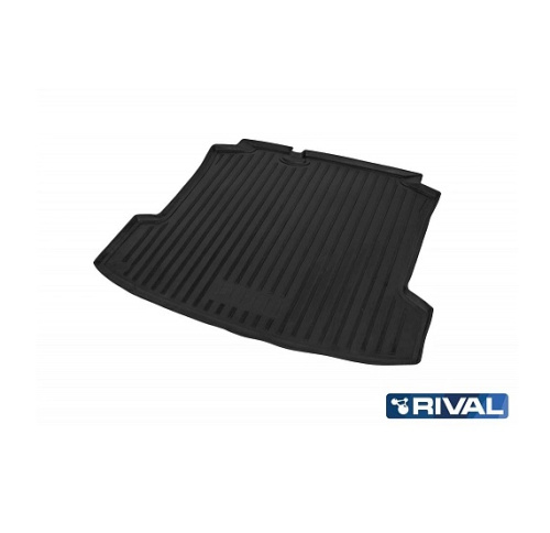 Коврик в багажник Volkswagen Polo  2009-2015 Седан, полиуретан Rival, Черный, Арт. 15804002