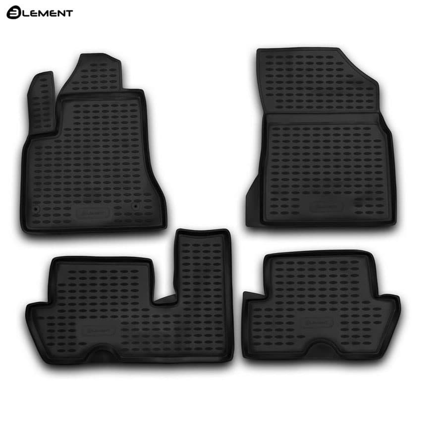 Коврики в салон Citroen C4 Picasso  2006-2013, полиуретан Element, Черный, Арт. NLC.10.10.210