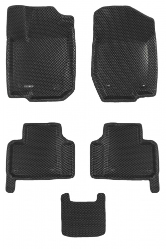 Коврики в салон Mercedes GL (X164) 2006-2009, 3D EVA Euromat, Черный, Арт. EM3DEVA003501