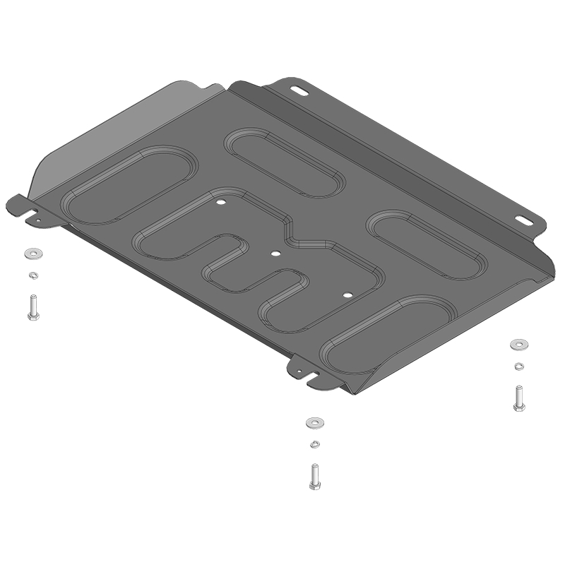 Защита картера двигателя и дифференциала (редуктора) переднего  Foton Tunland V9 2024- Арт. 77508