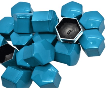 Декоративные колпачки для колесных гаек и болтов HEX17(Blue)