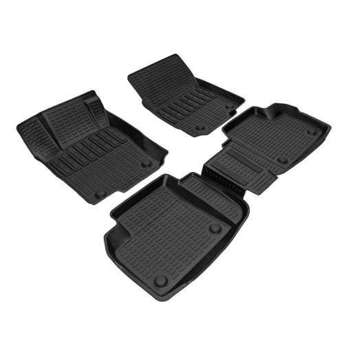 Коврики в салон Mercedes GLE (W166) 2015-2018, полиуретан Rezkon, Черный, Арт. 0546020100