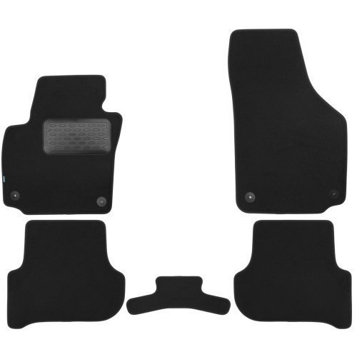 Коврики в салон Skoda Yeti  2009-2014, текстильные Klever premium, Черный, Арт. KVR03451022110KH